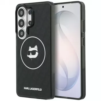 Funda MagSafe Karl Lagerfeld IML Repeated Choupette para Samsung Galaxy S26 Ultra, Negra