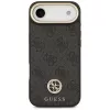 Funda MagSafe GUESS 4G Strass Logo para iPhone Air con botones metálicos y correa de muñeca - Negra