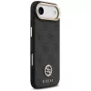 Funda MagSafe GUESS 4G Strass Logo para iPhone Air con botones metálicos y correa de muñeca - Negra