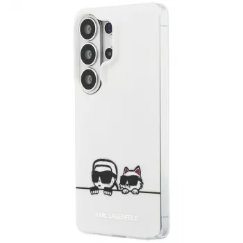 Funda MagSafe Karl Lagerfeld IML Peekaboo Karl & Choupette para Samsung Galaxy S26 Ultra - Transparente