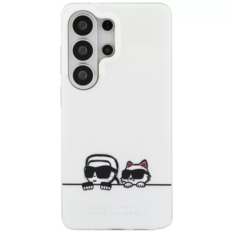 Funda MagSafe Karl Lagerfeld IML Peekaboo Karl & Choupette para Samsung Galaxy S26 Ultra - Transparente