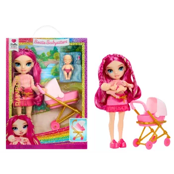 Muñeca de moda MGA Rainbow High Jr High Babysitters - Stella Monroe, muñeca coleccionable de 23 cm totalmente articulada con accesorios de canguro