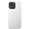 Mercedes-Benz MEHCP13LESPWH Funda rígida para iPhone 13 Pro / 13 con estampado de estrellas plateadas Blanca