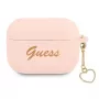 Funda GUESS para AirPods Pro Rosa Silicona Charm Heart Collection