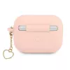 Funda GUESS para AirPods Pro Rosa Silicona Charm Heart Collection