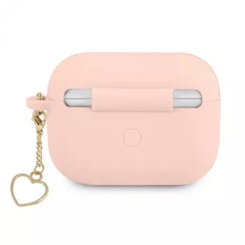 Funda GUESS para AirPods Pro Rosa Silicona Charm Heart Collection