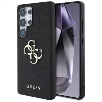 Funda GUESS Grained Big 4G Logo Small Classic Logo para Samsung Galaxy S25 Ultra - negra