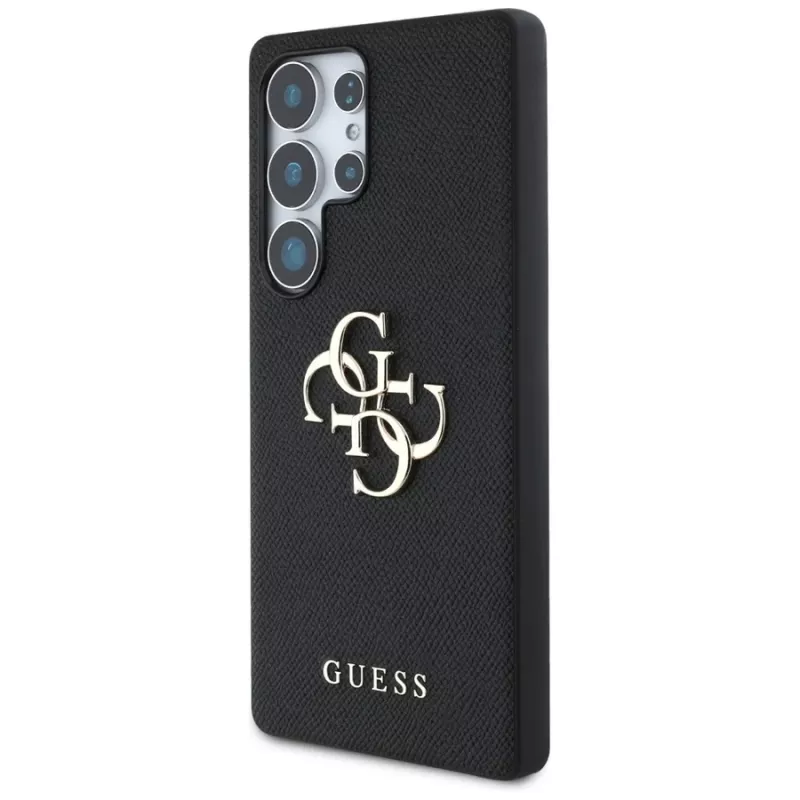 Funda GUESS Grained Big 4G Logo Small Classic Logo para Samsung Galaxy S25 Ultra - negra