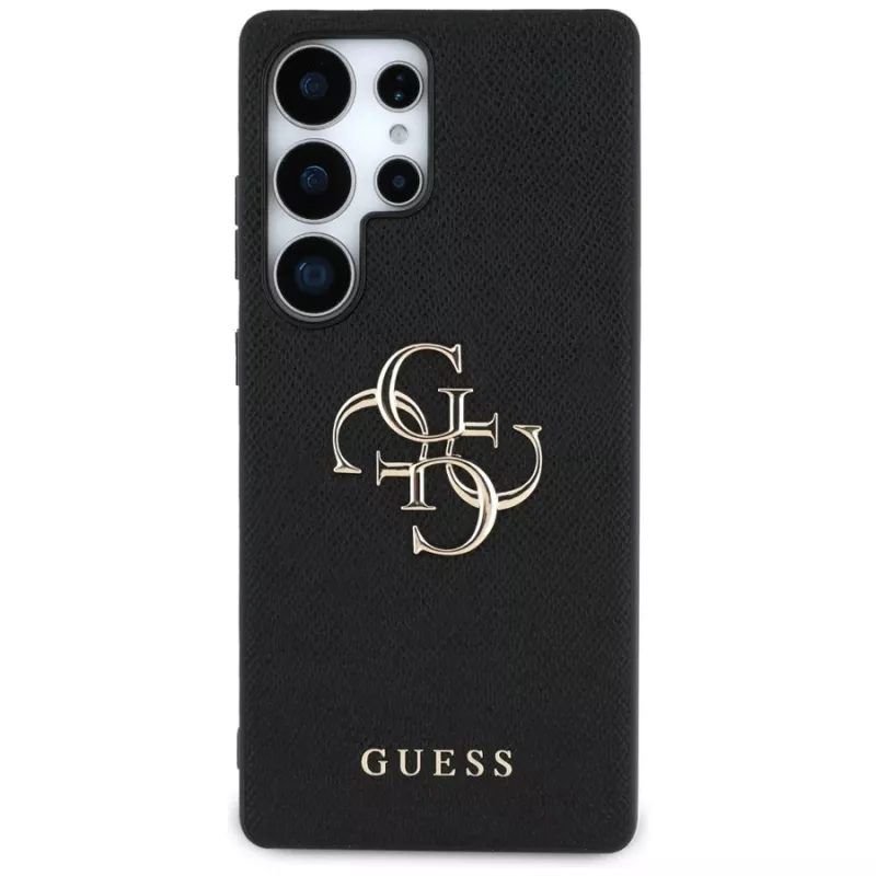 Funda GUESS Grained Big 4G Logo Small Classic Logo para Samsung Galaxy S25 Ultra - negra