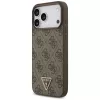Funda MagSafe GUESS piel 4G Triangle Strass para iPhone 18 Pro Max / 17 Pro Max - marrón