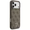Funda MagSafe GUESS piel 4G Triangle Strass para iPhone 18 Pro Max / 17 Pro Max - marrón