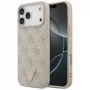 Funda MagSafe GUESS piel 4G Triangle Strass para iPhone 18 Pro Max / 17 Pro Max - rosa