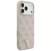 Funda MagSafe GUESS piel 4G Triangle Strass para iPhone 18 Pro Max / 17 Pro Max - rosa