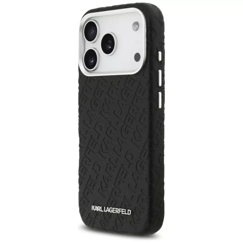 Funda MagSafe Karl Lagerfeld FW Stamped Karl para Apple iPhone 17 Pro negra