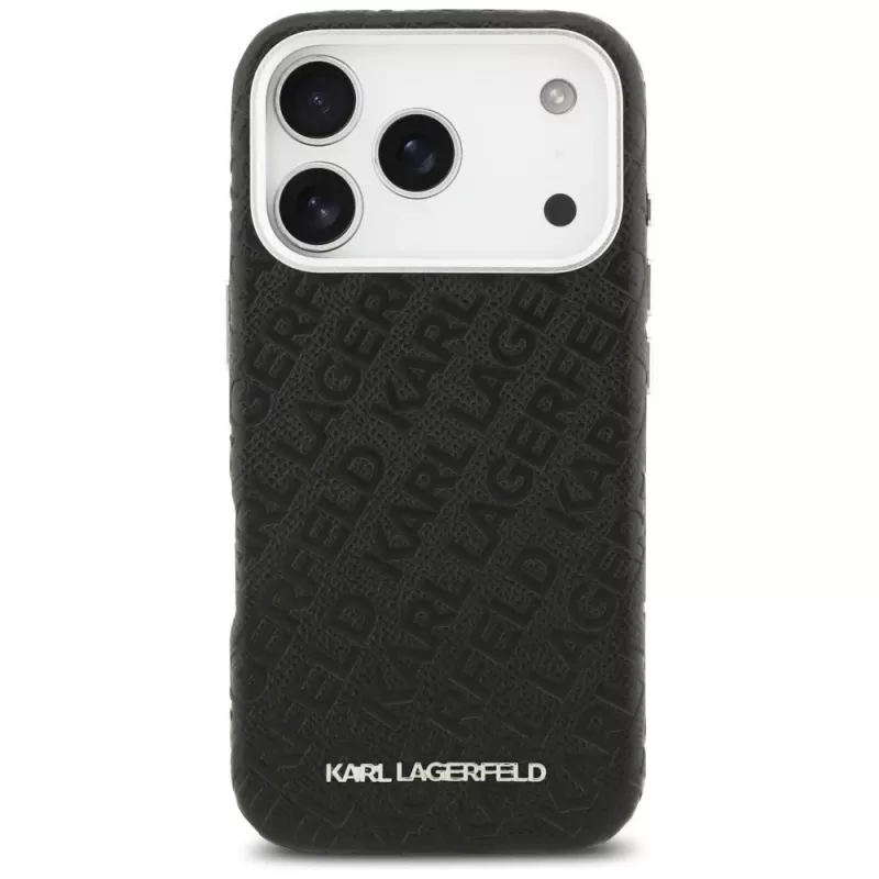 Funda MagSafe Karl Lagerfeld FW Stamped Karl para Apple iPhone 17 Pro negra