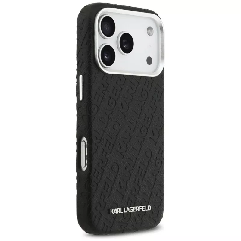 Funda MagSafe Karl Lagerfeld FW Stamped Karl para Apple iPhone 17 Pro negra