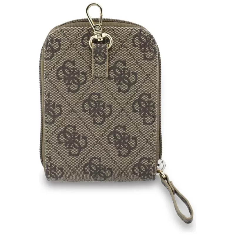 Correa cruzada universal Guess 4G Metal Logo con monedero pequeño - marrón