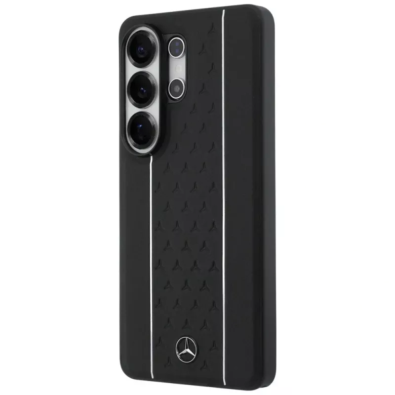 Funda MagSafe Mercedes-Benz Lorbeerblätter rayas verticales para Samsung Galaxy S26 Ultra - negra y blanca