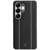 Funda MagSafe Mercedes-Benz Lorbeerblätter rayas verticales para Samsung Galaxy S26 Ultra - negra y blanca