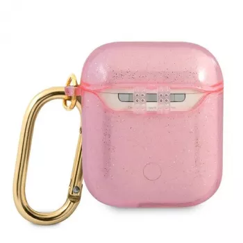 Funda protectora GUESS Glitter Collection para Apple AirPods 1/2 - rosa