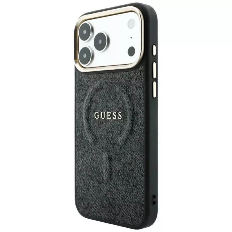 Funda MagSafe GUESS Embossed 4G Classic para iPhone 17 Pro Max / 18 Pro Max - negra