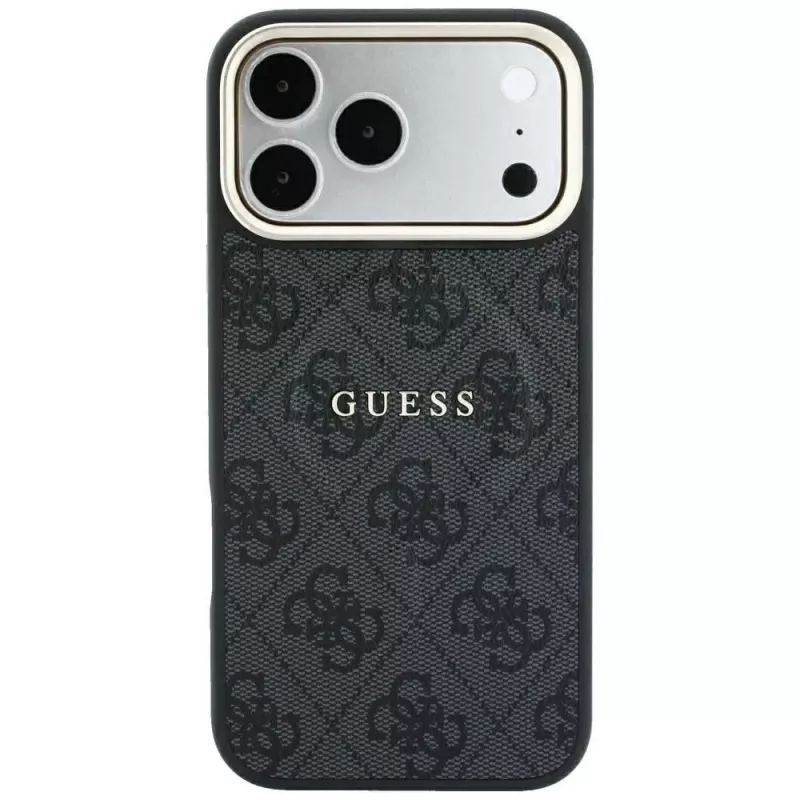 Funda MagSafe GUESS Embossed 4G Classic para iPhone 17 Pro Max / 18 Pro Max - negra