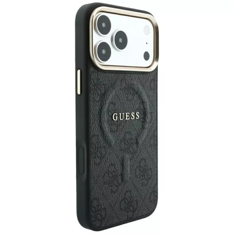 Funda MagSafe GUESS Embossed 4G Classic para iPhone 17 Pro Max / 18 Pro Max - negra