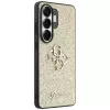 Funda GUESS Fixed Glitter Big 4G Metal Logo para Samsung Galaxy S26 Ultra - dorada