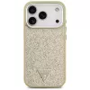 Funda MagSafe GUESS Glitter Triangle Logo para iPhone 17 Pro - dorada