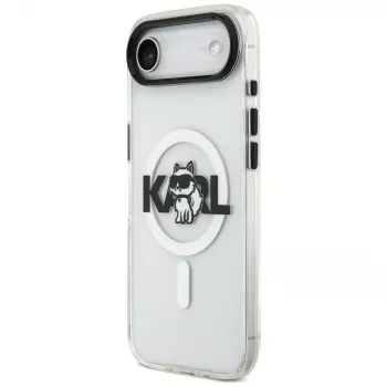Karl Lagerfeld IML Choupette Sketch Logo Funda MagSafe para iPhone Air, Transparente