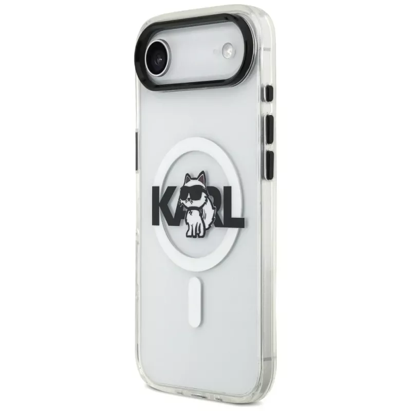 Karl Lagerfeld IML Choupette Sketch Logo Funda MagSafe para iPhone Air, Transparente