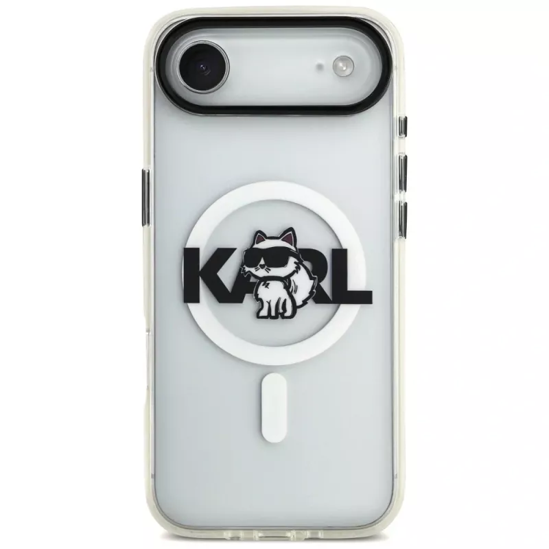 Karl Lagerfeld IML Choupette Sketch Logo Funda MagSafe para iPhone Air, Transparente