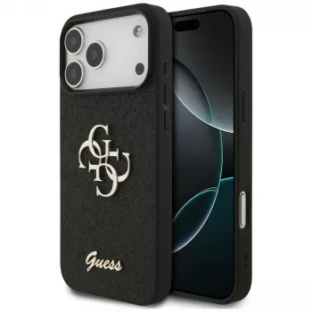 Funda GUESS Fixed Glitter Big 4G para iPhone 18 Pro Max / 17 Pro Max - negra