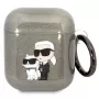 Funda Karl Lagerfeld KLA2HNKCTGK para AirPods 1/2 negra brillante Karl & Choupette
