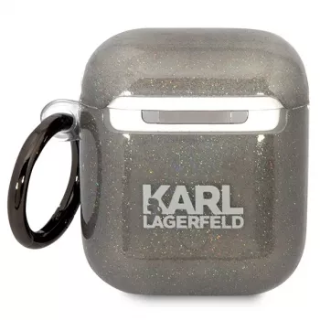 Funda Karl Lagerfeld KLA2HNKCTGK para AirPods 1/2 negra brillante Karl & Choupette