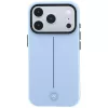 Funda MagSafe Mercedes piel Semi Wrap Iconic Line para iPhone 18 Pro / 17 Pro - azul
