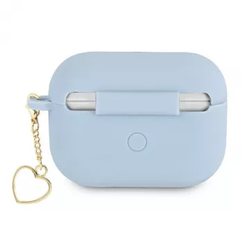 Funda Guess GUAPLSCHSB para AirPods Pro azul silicona Charm Heart Collection