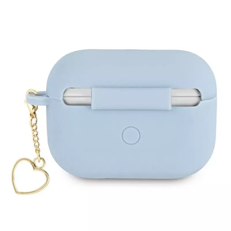Funda Guess GUAPLSCHSB para AirPods Pro azul silicona Charm Heart Collection