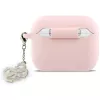 GUESS Funda de silicona 4G Charm para AirPods Pro 3, Rosa