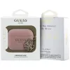 GUESS Funda de silicona 4G Charm para AirPods Pro 3, Rosa