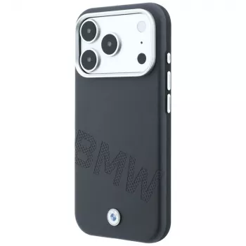 Funda MagSafe BMW Sign Inclined Deboss Letters para iPhone 18 Pro / 17 Pro - gris