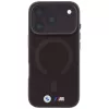 Funda MagSafe BMW M IML Frosted Metal Logo & Trims para iPhone 18 Pro / 17 Pro - Borgoña