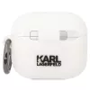 Funda Karl Lagerfeld KLACA3SILKCW para AirPods 3, silicona, blanco, Karl & Choupette