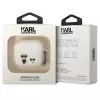 Funda Karl Lagerfeld KLACA3SILKCW para AirPods 3, silicona, blanco, Karl & Choupette