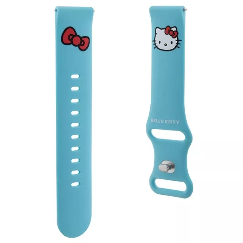 Hello Kitty Correa universal de silicona HKUWMSCHBLB, Kitty Head, Azul, 20mm