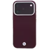 Funda MagSafe BMW Signature Collection con letras en relieve inclinadas para iPhone 15 Pro - Borgoña