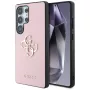 Funda GUESS Grained Big 4G Logo Small Classic Logo para Samsung Galaxy S25 Ultra - Rosa