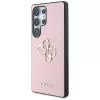 Funda GUESS Grained Big 4G Logo Small Classic Logo para Samsung Galaxy S25 Ultra - Rosa