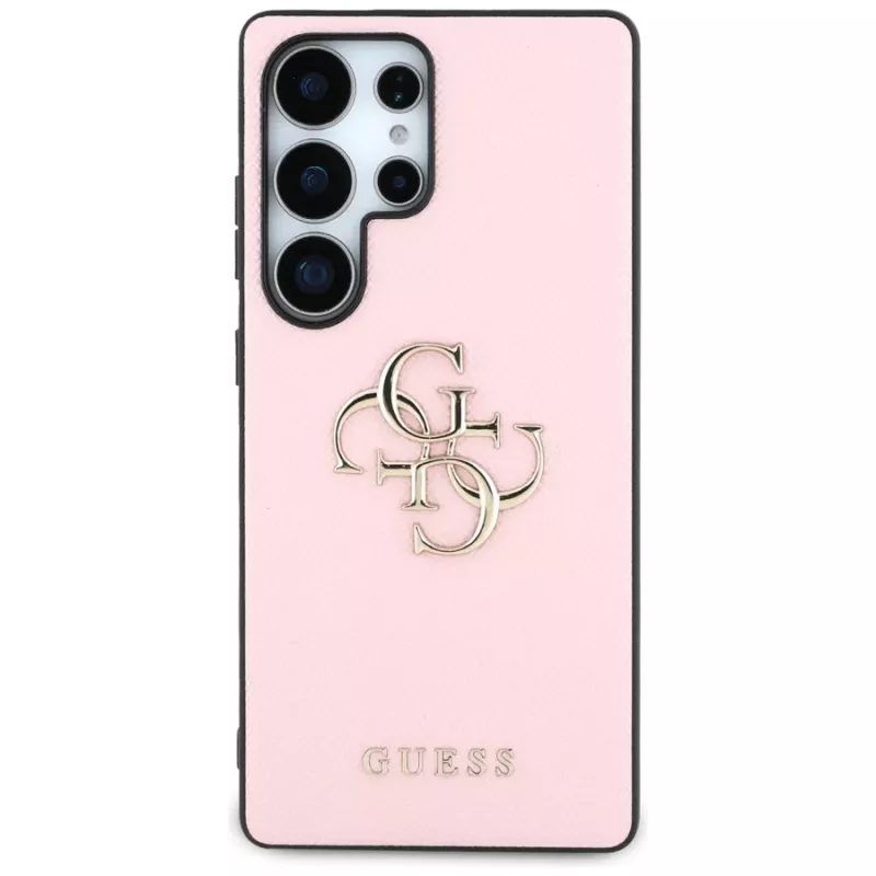 Funda GUESS Grained Big 4G Logo Small Classic Logo para Samsung Galaxy S25 Ultra - Rosa