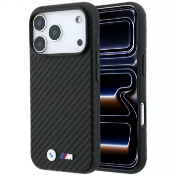 Funda MagSafe BMW M Carbon Metal Logo para iPhone 18 Pro Max / 17 Pro Max - Negro